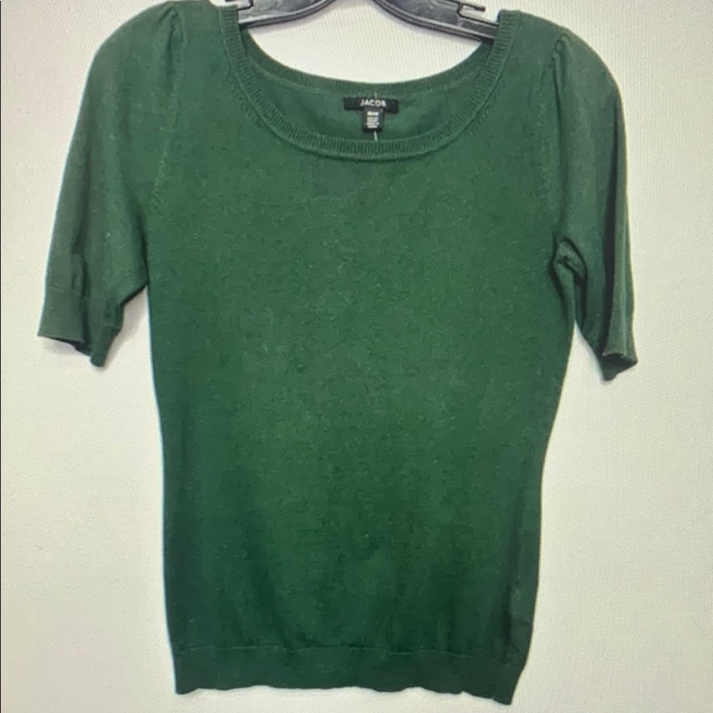 Green Short Sleeve Sweater